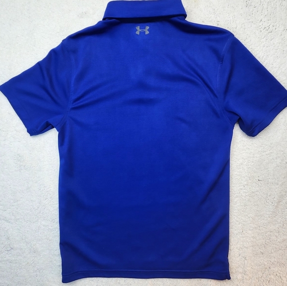 Under Armour Heatgear Royal Blue/Gray Polo Mens Size Small - Picture 2 of 8